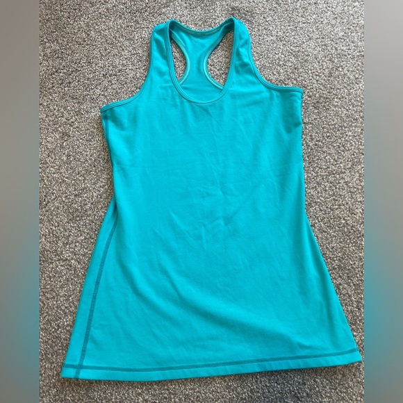 Ivivva by Lululemon Scoop Neck Blue Teal Girl’s Activewear Tank Top Size 14 - Picture 2 of 7